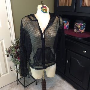 Catalina Mesh Swimsuit Cover-up Black Size M